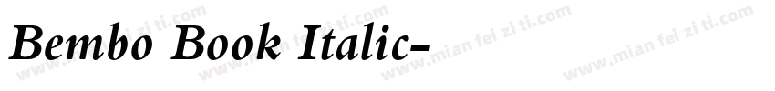 Bembo Book Italic字体转换